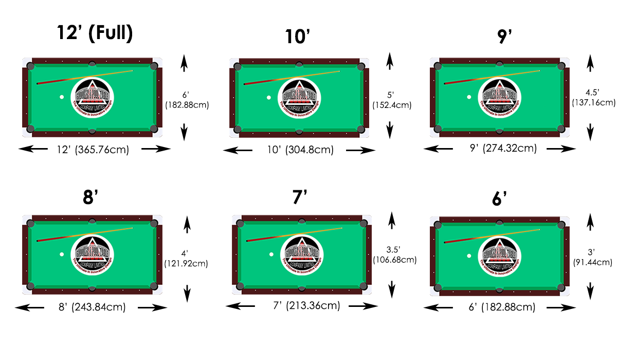 snooker table size guide