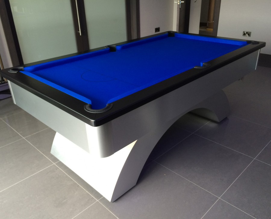 Black Cushion Rail - Arched English Pool Table